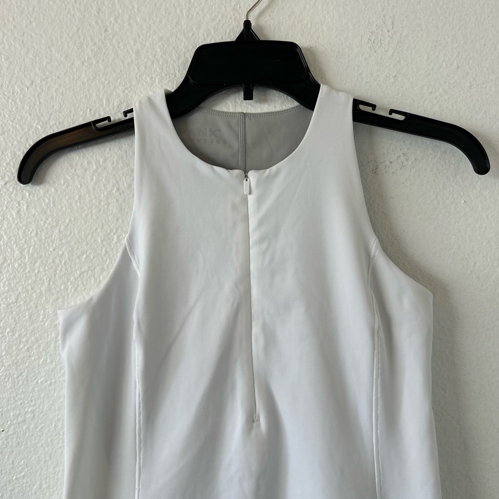 Spanx Get Moving White Mini Dress Zip Front Size XS - Picture 9 of 13